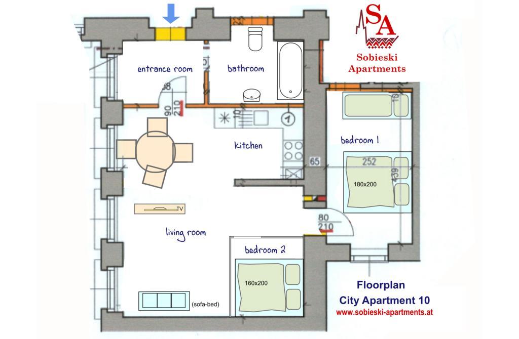 וינה Sobieski Center Apartments מראה חיצוני תמונה